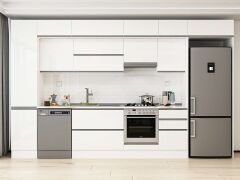 Alvinka 385X240 Cm High Gloss Mutfak Dolabı Mbb-E90B45S50-1 High Gloss | Beyaz - Suntalam