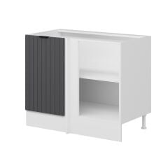 Alvinka Mutfak Modül Mbr_B Alt 1K1R 105Cm Köşe Dolap Beyaz Antrasit