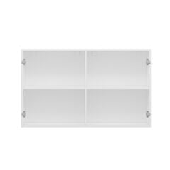 Alvinka Mutfak Modül Mbr_C Üst 2Dk1R 120-H72Cm Dolap Cam Beyaz Beyaz Mdf