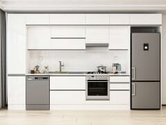 Alvinka 385X240 Cm High Gloss Mutfak Dolabı Mbb-E90B45S50-1 High Gloss | Beyaz - Mdf