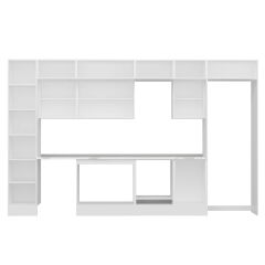 Alvinka 385X240 Cm Klasik Mebran Mutfak Dolabı Beyaz Beyaz Mbb-E90B45S50-2 Mebran | Beyaz - Suntalam