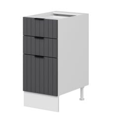 Alvinka Mutfak Modül Mbr_B Alt 3Ç1B2K 40Cm Dolap Beyaz Antrasit