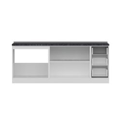 Minar 210 Cm Mutfak Dolabı Beyaz Antrasit 210-A2-Alt Modül