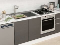 Alvinka 320X210 Cm High Gloss Mutfak Dolabı M-E80S60S60-2 High Gloss | Antrasit - Suntalam