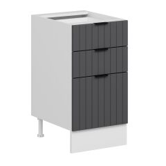 Alvinka Mutfak Modül Mbr_B Alt 3Ç1B2K Nray 45Cm Dolap Beyaz Antrasit