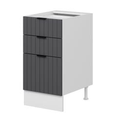 Alvinka Mutfak Modül Mbr_B Alt 3Ç1B2K Nray 45Cm Dolap Beyaz Antrasit