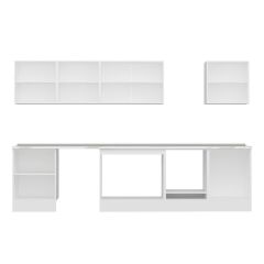 Alvinka 320X210 Cm High Gloss Mutfak Dolabı M-E80S60S60-2 High Gloss | Antrasit - Mdf