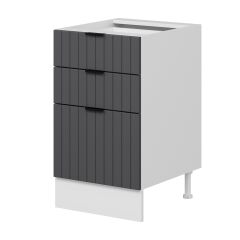 Alvinka Mutfak Modül Mbr_B Alt 3Ç1B2K Nray 50Cm Dolap Beyaz Antrasit