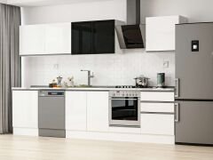 Alvinka 320X210 Cm High Gloss Mutfak Dolabı M-E80S60S60-3 High Gloss | Beyaz - Suntalam