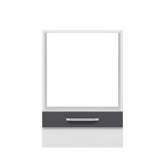 Alvinka Mutfak Modül Duz Alt 1K 60Cm Ank Dolap Beyaz Antrasit Suntalam