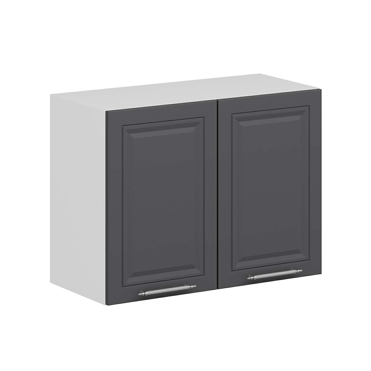 Alvinka Mutfak Modül Mbr_C Üst 2Dk1R 80-H60Cm Dolap Beyaz Antrasit Suntalam