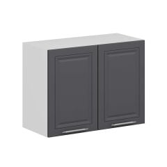 Alvinka Mutfak Modül Mbr_C Üst 2Dk1R 80-H60Cm Dolap Beyaz Antrasit Suntalam