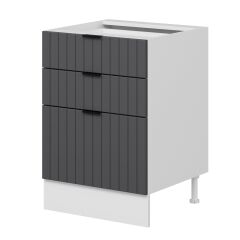 Alvinka Mutfak Modül Mbr_B Alt 3Ç1B2K 60Cm Dolap Beyaz Antrasit