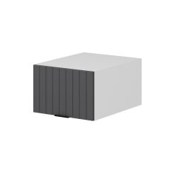 Alvinka Mutfak Modül Mbr_B Üst 1Yk 45-H30Cm Yuk Dolap Beyaz Antrasit Mdf