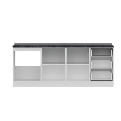 Minar 210 Cm Mutfak Dolabı Beyaz Dore 210-D1-Alt Modül