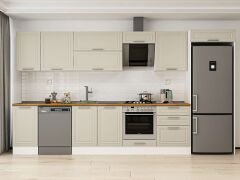 Alvinka 385X222 Cm Klasik Mebran Mutfak Dolabı Mb-E80S45S60-2 Mebran | Kumtaşı - Suntalam