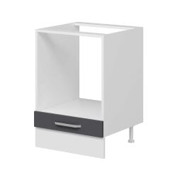 Alvinka Mutfak Modül Duz Alt 1K 60Cm Ank Dolap Beyaz Antrasit Mdf