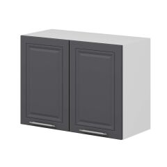 Alvinka Mutfak Modül Mbr_C Üst 2Dk1R 80-H60Cm Dolap Beyaz Antrasit Mdf