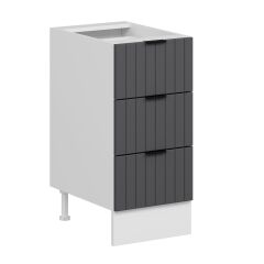 Alvinka Mutfak Modül Mbr_B Alt 3Ç Nray 40Cm Dolap Beyaz Antrasit