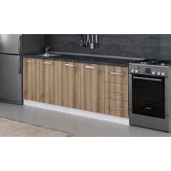 Minar 210 Cm Mutfak Dolabı Beyaz Dore 210-D2-Alt Modül