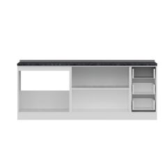 Minar 210 Cm Mutfak Dolabı Beyaz Dore 210-D2-Alt Modül