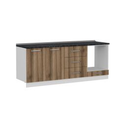 Minar 210 Cm Mutfak Dolabı Beyaz Dore 210-D3-Alt Modül