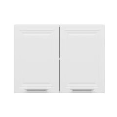 Alvinka Mutfak Modül Mbr_C Üst 2Dk1R 80-H60Cm Dolap Beyaz Beyaz Mdf