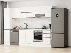 Alvinka 280X210 Cm High Gloss Mutfak Dolabı Mb-E80B40S40-1 High Gloss | Beyaz - Suntalam