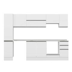 Alvinka 280X210 Cm High Gloss Mutfak Dolabı Mb-E80B40S40-1 High Gloss | Beyaz - Mdf