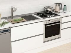 Alvinka 385X240 Cm High Gloss Mutfak Dolabı Mbb-E90B45S50-3 High Gloss | Beyaz - Mdf