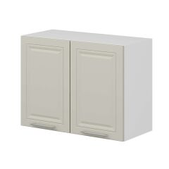 Alvinka Mutfak Modül Mbr_C Üst 2Dk1R 80-H60Cm Dolap Beyaz Kumtaşı Mdf