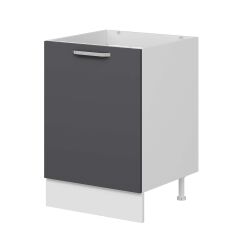 Alvinka Mutfak Modül Duz Alt 1K 60Cm Evye Dolap Beyaz Antrasit Suntalam