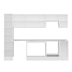 Alvinka 280X210 Cm Klasik Mebran Mutfak Dolabı Mb-E80B40S40-1 Mebran | Antrasit - Mdf