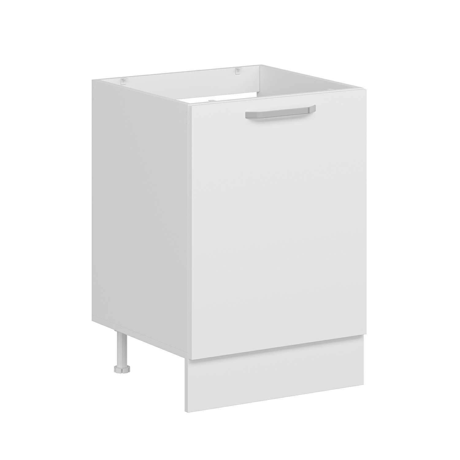 Alvinka Mutfak Modül Duz Alt 1K 60Cm Evye Dolap Beyaz Beyaz Mdf