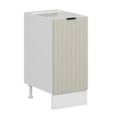 Alvinka Mutfak Modül Mbr_B Alt 1K1R 40Cm Dolap Beyaz Kumtaşı Mdf