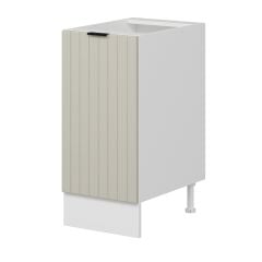 Alvinka Mutfak Modül Mbr_B Alt 1K1R 40Cm Dolap Beyaz Kumtaşı Mdf