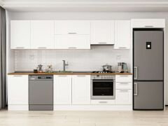 Alvinka 370X222 Cm Klasik Mebran Mutfak Dolabı Mb-E80S50S40-1 Mebran | Beyaz - Suntalam