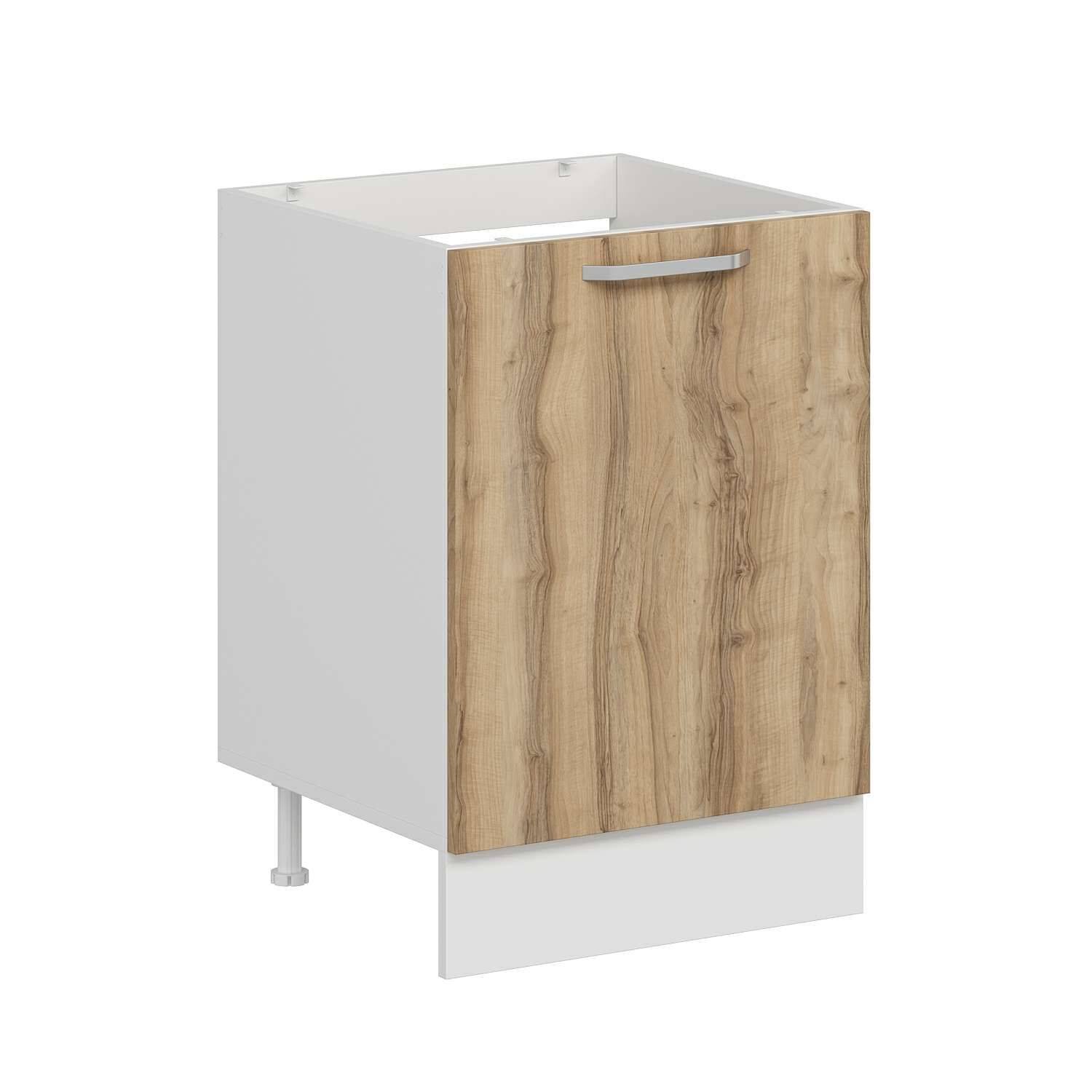 Alvinka Mutfak Modül Duz Alt 1K 60Cm Evye Dolap Beyaz Dore Mdf