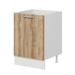 Alvinka Mutfak Modül Duz Alt 1K 60Cm Evye Dolap Beyaz Dore Mdf