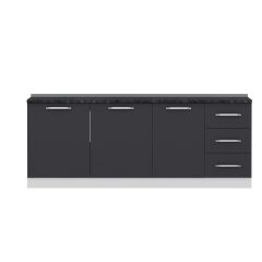 Minar 215 Cm Mutfak Dolabı Beyaz Antrasit 215-A2-Alt Modül