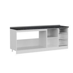 Minar 215 Cm Mutfak Dolabı Beyaz Antrasit 215-A2-Alt Modül