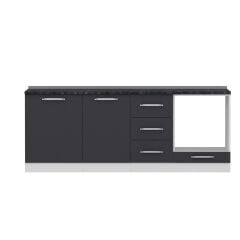 Minar 215 Cm Mutfak Dolabı Beyaz Antrasit 215-A3-Alt Modül