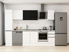 Alvinka 280X210 Cm High Gloss Mutfak Dolabı Mb-E80B40S40-3 High Gloss | Beyaz - Mdf