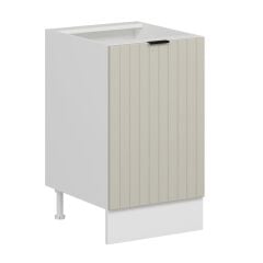 Alvinka Mutfak Modül Mbr_B Alt 1K1R 50Cm Dolap Beyaz Kumtaşı Mdf