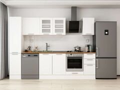 Alvinka 280X210 Cm Klasik Mebran Mutfak Dolabı Mb-E80B40S40-3 Mebran | Beyaz - Suntalam