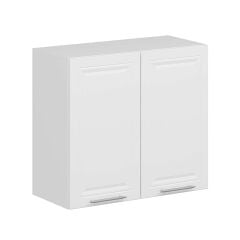 Alvinka Mutfak Modül Mbr_C Üst 2Dk1R 80-H72Cm Dolap Beyaz Beyaz Mdf