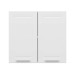 Alvinka Mutfak Modül Mbr_C Üst 2Dk1R 80-H72Cm Dolap Beyaz Beyaz Mdf