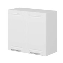 Alvinka Mutfak Modül Mbr_C Üst 2Dk1R 80-H72Cm Dolap Beyaz Beyaz Mdf