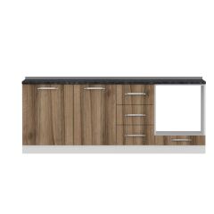 Minar 215 Cm Mutfak Dolabı Beyaz Dore 215-D3-Alt Modül