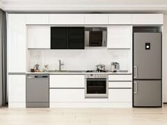 Alvinka 395X240 Cm High Gloss Mutfak Dolabı Mbb-E90B45S60-3 High Gloss | Beyaz - Mdf